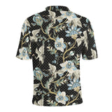 Japanese crane ornament elements Men's All Over Print Polo Shirt