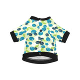 blueberry flower pattern All Over Print Pet Dog Round Neck Fuzzy Shirt