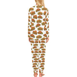 Sandwich Pattern Print Design 02 Women's All Over Print Pajama Set