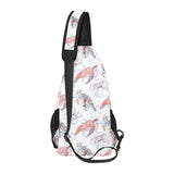 Watercolor sea turtle jellyfish pattern All Over Print Chest Bag