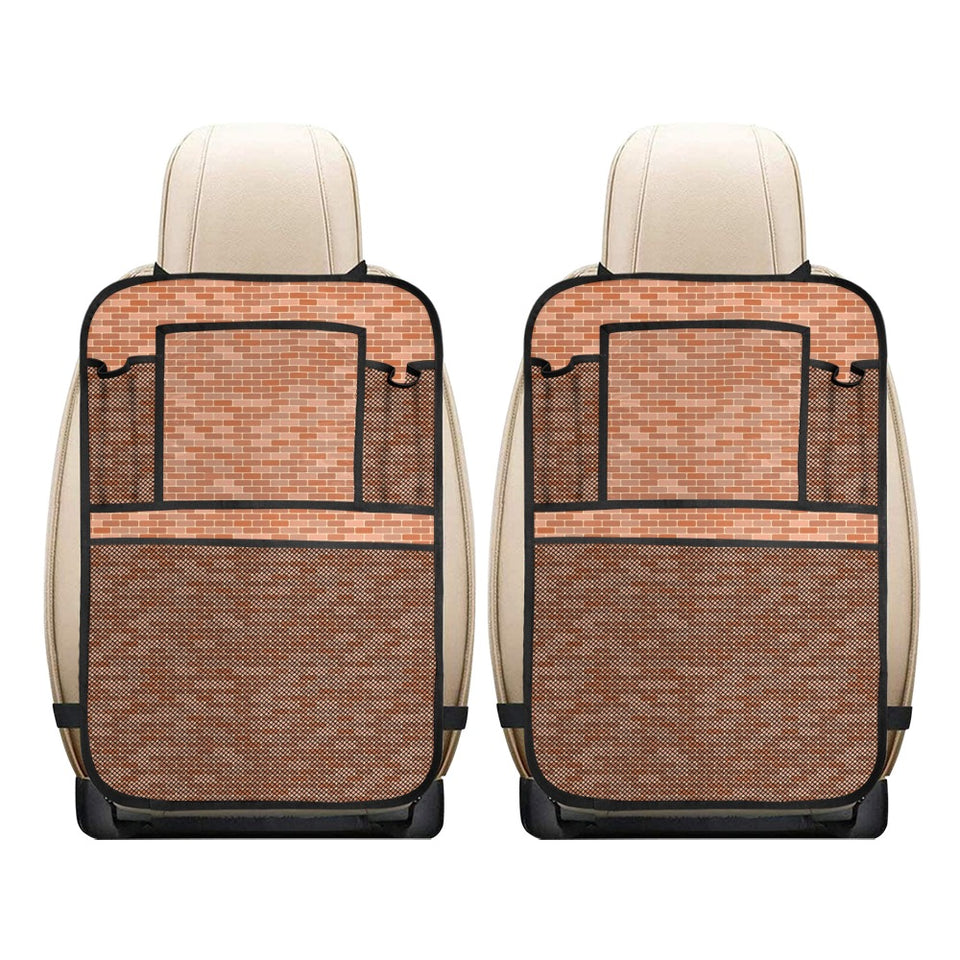 Brick Printed Pattern Print Design 02 Car Seat Back Organizer