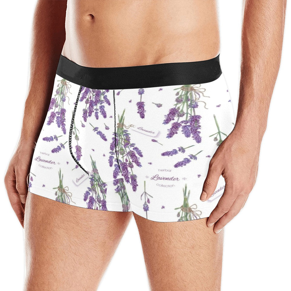 lavender flower design pattern Men's All Over Print Boxer Briefs Men's Underwear