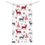 Deer tree snowflakes chrismas pattern Bath Towel