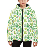 Cactus pattern copy Kids' Boys' Girls' Padded Hooded Jacket