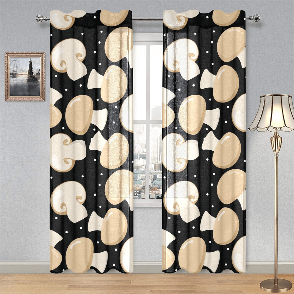 Champignon mushroom pattern Gauze Curtain