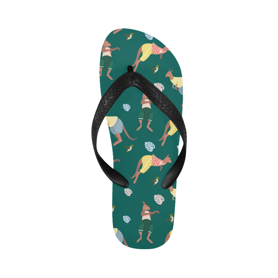Kangaroo leaves pattern Unisex Flip Flops