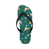 Kangaroo leaves pattern Unisex Flip Flops