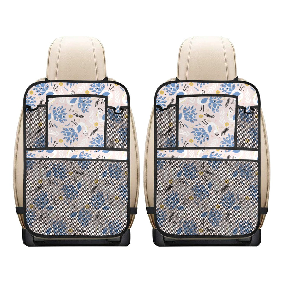 Cute peacock pattern Car Seat Back Organizer