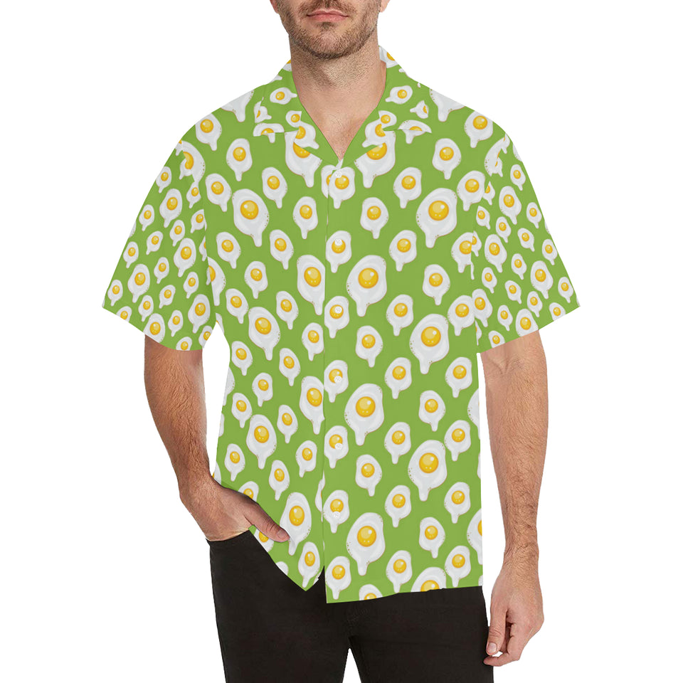 Fried Eggs Pattern Print Design 01 Men's All Over Print Hawaiian Shirt (Model T58)