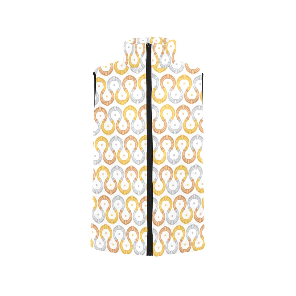 Horseshoes Pattern Print Design 03 Women's Padded Vest