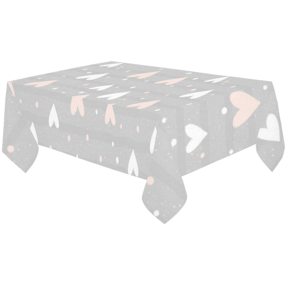 Heart pattern gray background Tablecloth