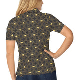 Casino Cards Suits Pattern Print Design 01 Women's All Over Print Polo Shirt