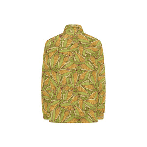 Corn Pattern Print Design 01 Women's Long Sleeve Polo Shirt