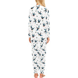 Swallow Pattern Print Design 04 Women's All Over Print Pajama Set