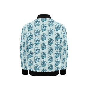 Swordfish Pattern Print Design 05 Kids' Boys' Girls' Bomber Jacket