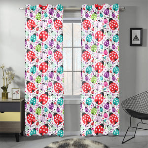 Ladybug Pattern Print Design 03 Gauze Curtain