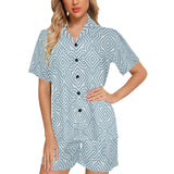 arabic pattern Women's V-Neck Short Pajama Set