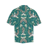 Koi Fish Carp Fish lotus pattern Men's All Over Print Hawaiian Shirt