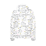 Siberian Husky design pattern Kids' Boys' Girls' Padded Hooded Jacket