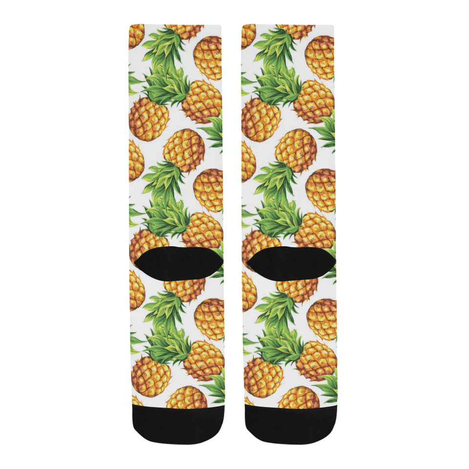 Pineapples design pattern Crew Socks