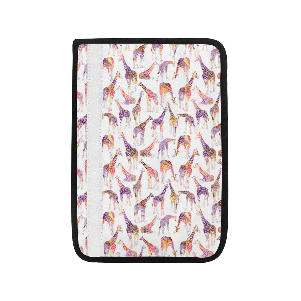 Giraffe Pattern Print Design 02 Car Seat Belt Cover