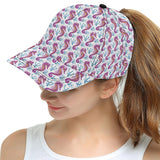 Purple seahorse blue coral pattern All Over Print Snapback Cap