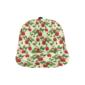 Red apples leaves pattern All Over Print Snapback Cap