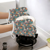 Gear Pattern Print Design 05 Heat Resistant Oven Mitts