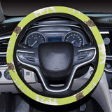 Jack Russel Pattern Print Design 01 Car Steering Wheel Cover