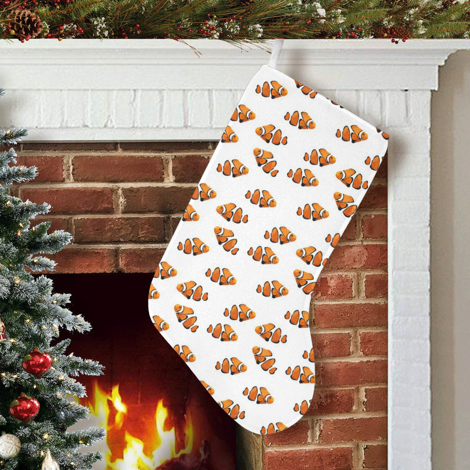 Clown Fish Pattern Print Design 03 Christmas Stocking
