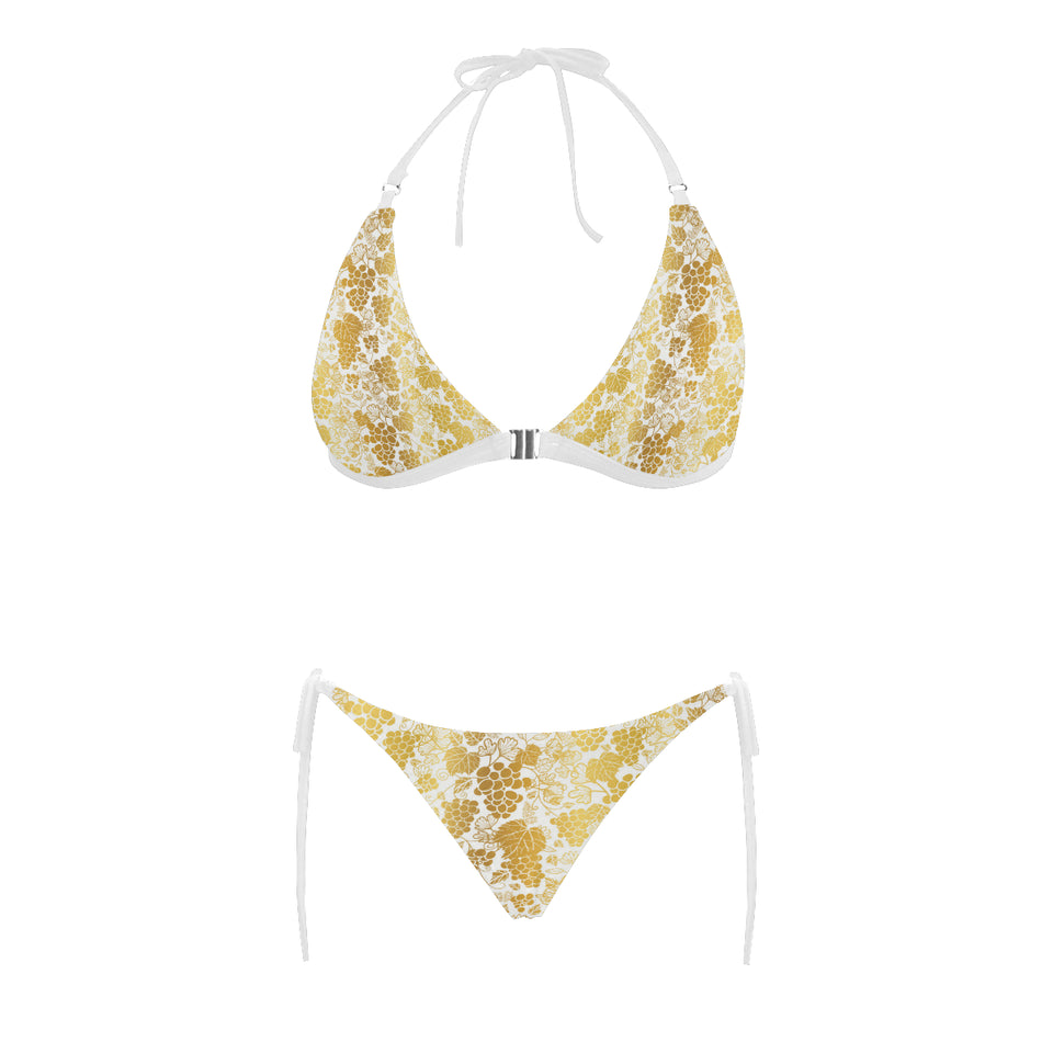 Gold grape pattern Sexy Bikinis Two-Piece Swimsuits