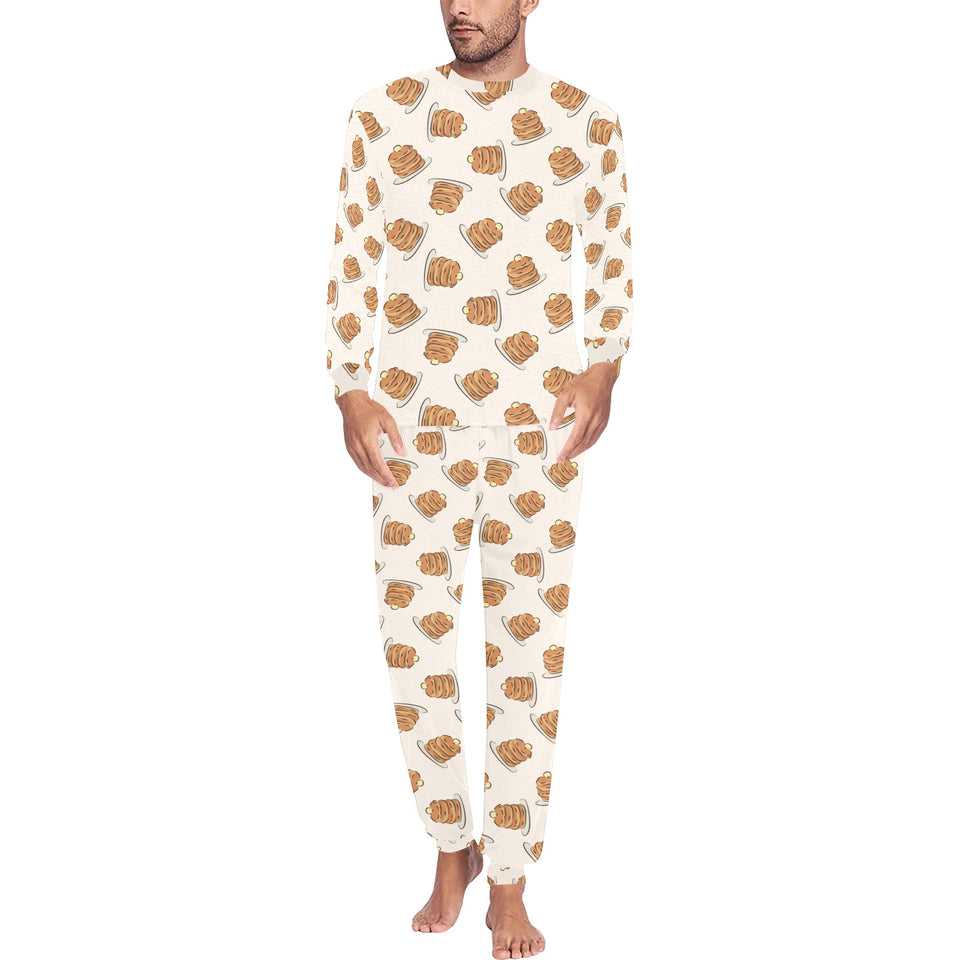 Pancake Pattern Print Design 01 Men's All Over Print Pajama