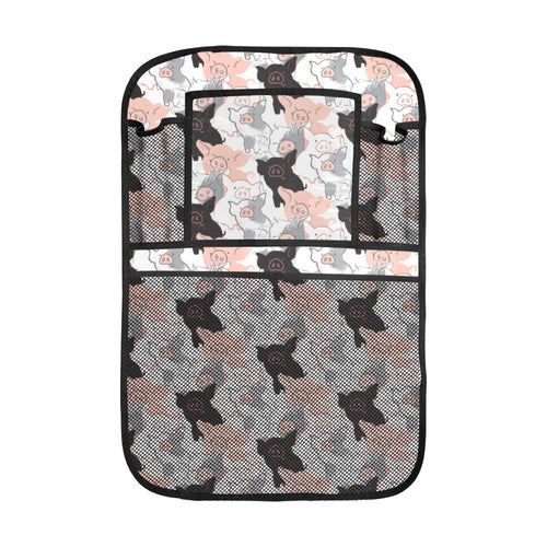 Pig Pattern Print Design 05 Car Seat Back Organizer