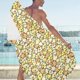 Popcorn Pattern Print Design 03 Beach Towel
