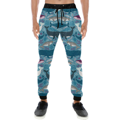 Whale design pattern Unisex Casual Sweatpants