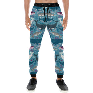 Whale design pattern Unisex Casual Sweatpants