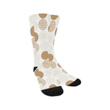 Gold Texture mushroom pattern Crew Socks