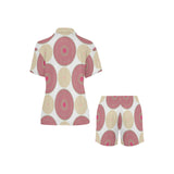 Circle indian pattern Women's V-Neck Short Pajama Set