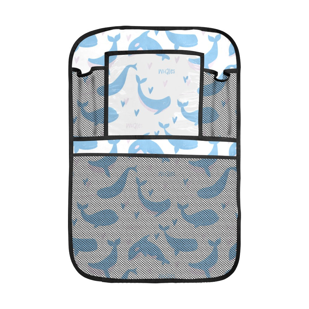 Blue whale pattern Car Seat Back Organizer