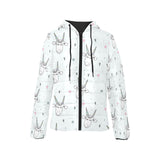 Cute goat design pattern Women's Padded Hooded Jacket