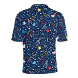 Music Notes Pattern Print Design 03 Men's All Over Print Polo Shirt