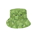 Broccoli pattern green background Unisex Bucket Hat
