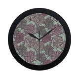 Spider web cobweb design color pattern Elegant Black Wall Clock