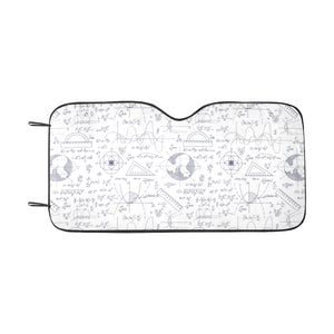 Math Pattern Print Design 03 Car Sun Shade