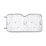 Math Pattern Print Design 03 Car Sun Shade