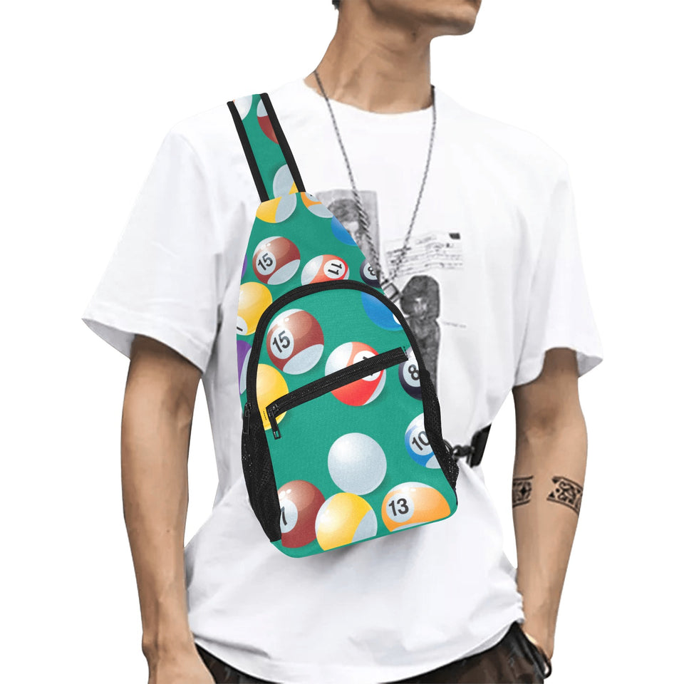 Billiard Ball Pattern Print Design 01 All Over Print Chest Bag