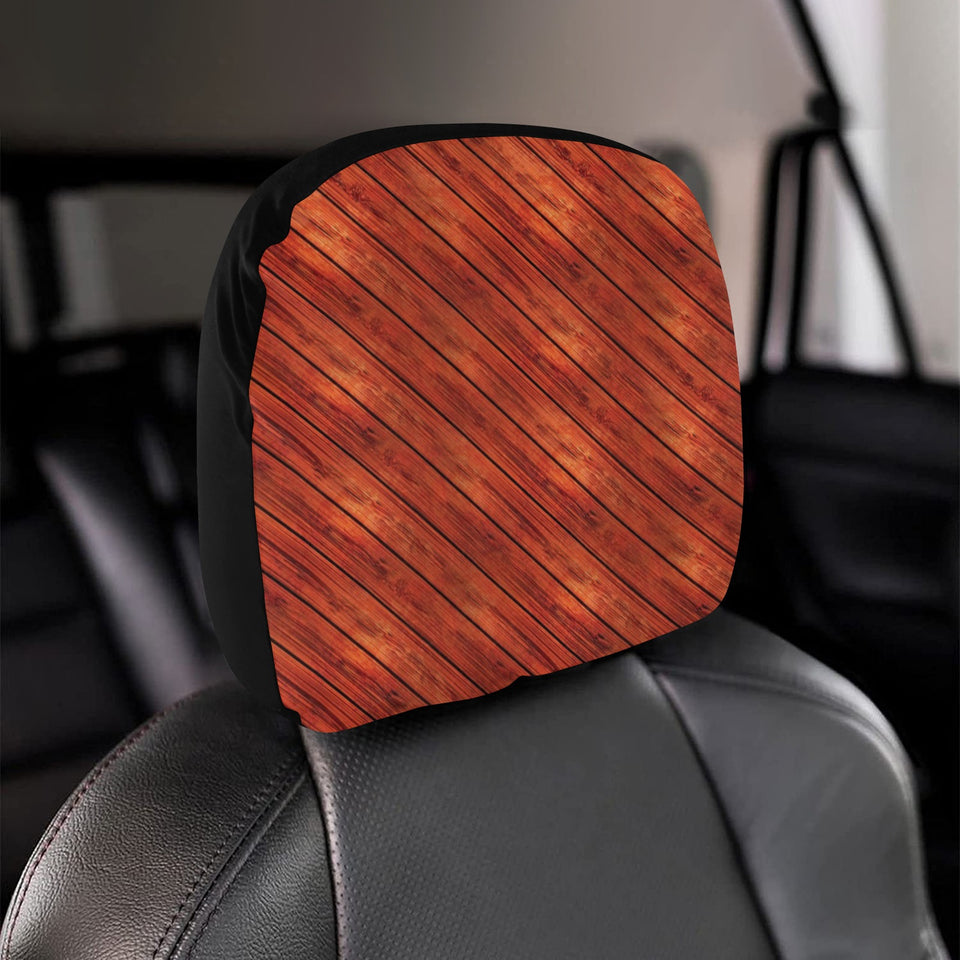 Wood Printed Pattern Print Design 03 Car Headrest Cover