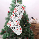 Bicycle Pattern Print Design 04 Christmas Stocking