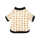 Hamburger Pattern Print Design 04 All Over Print Pet Dog Round Neck Fuzzy Shirt