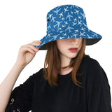 Airplane pattern in the sky Unisex Bucket Hat